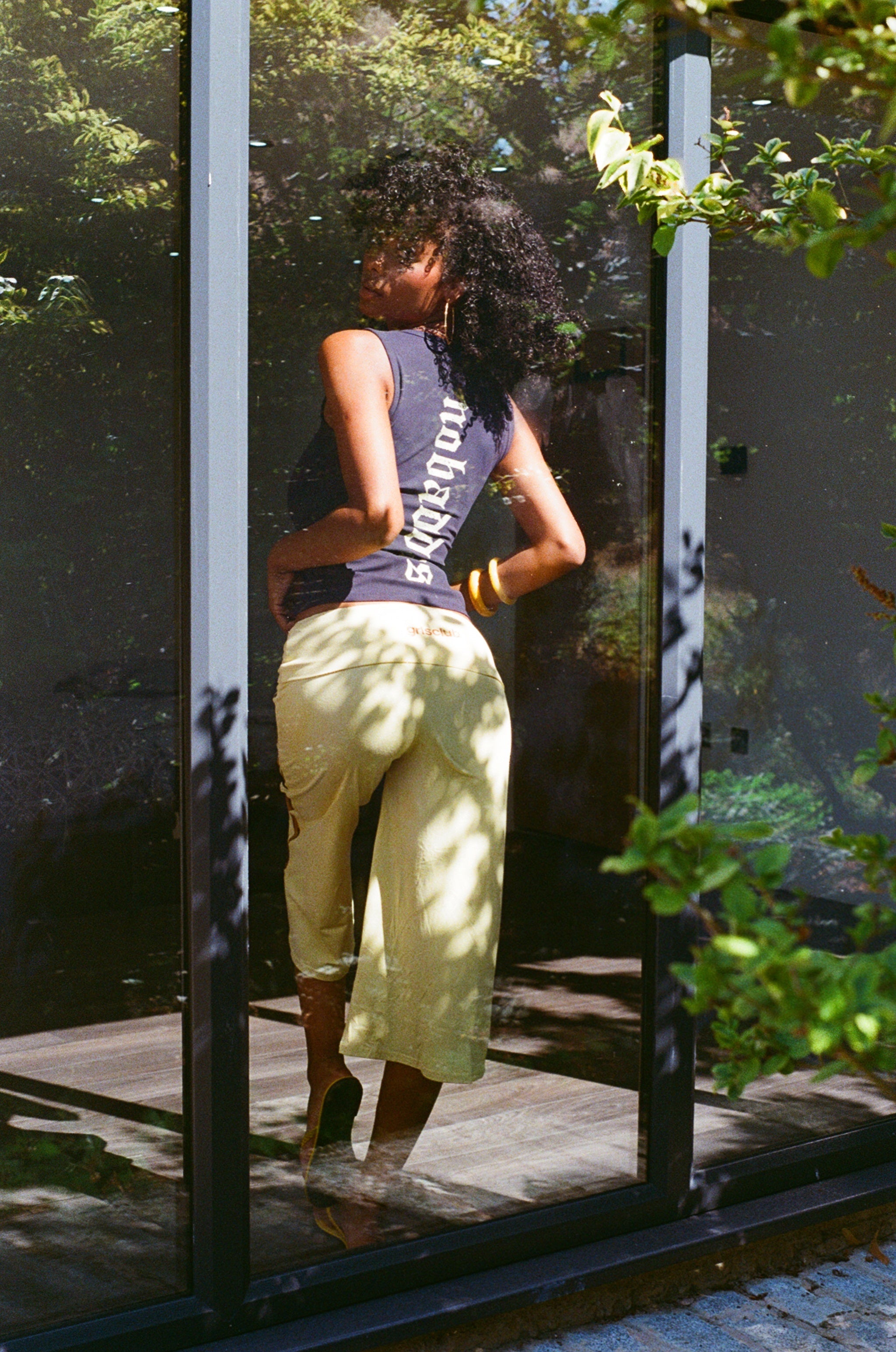 Lola - Fold Over Capris Yellow