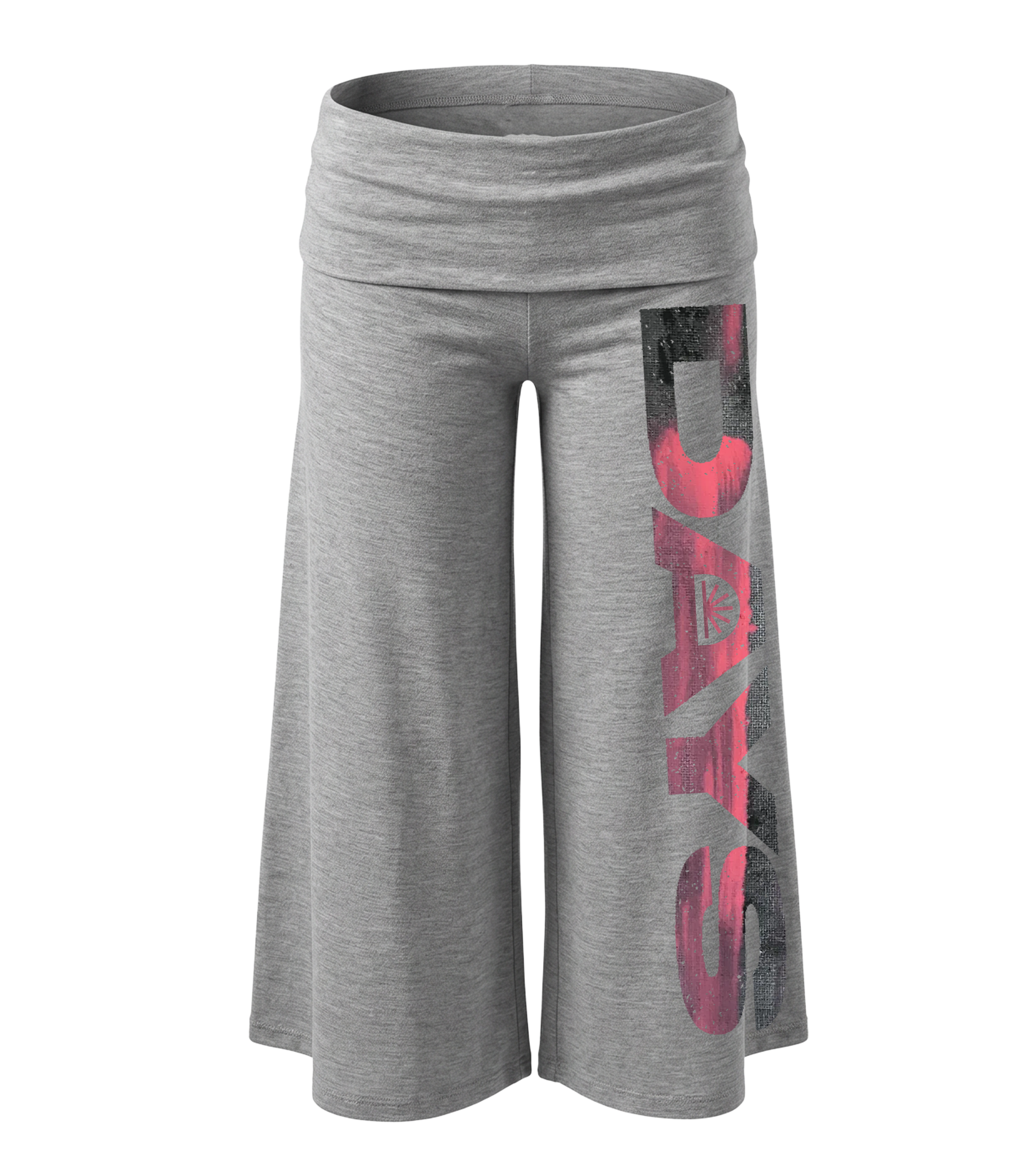 Lola - Fold Over Capris Grey